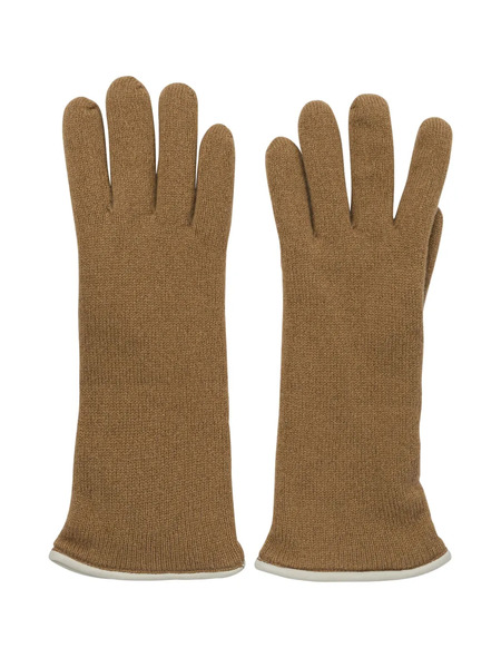  Restelli Knitted Gloves - Brown 