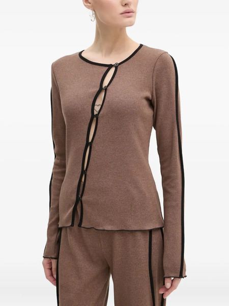  Résumé Button Trim Knitwear - Brown 