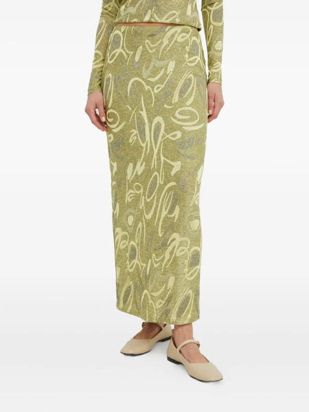  Résumé Patterned Skirt - Green 