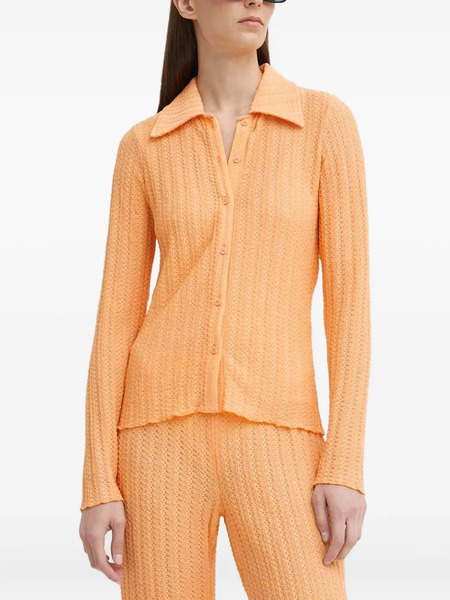  Résumé Textured Buttoned Top - Orange 