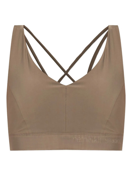  Rethinkit Studios Cross-back Cropped Top - Neutrals 