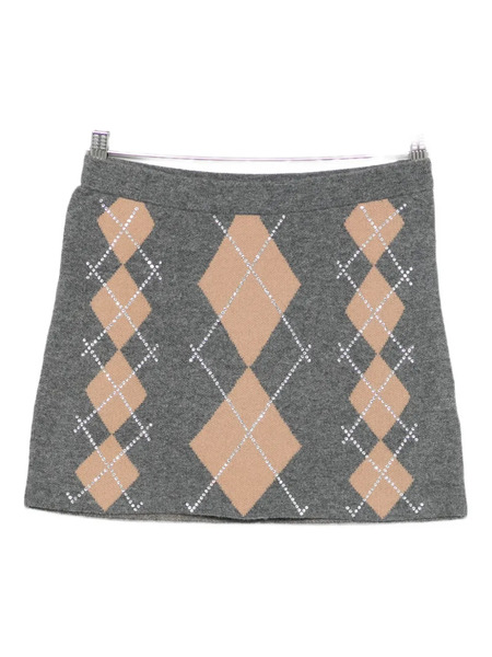  Retrofete Cecilie Argyle-pattern Embellished Mini Skirt - Grey 