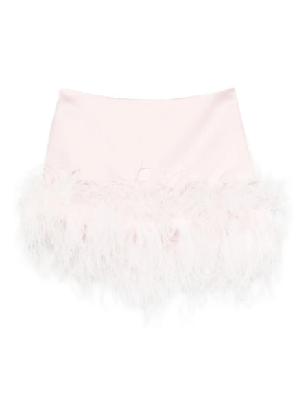  Retrofete Florriette Feather-trim Mini Skirt - Pink 