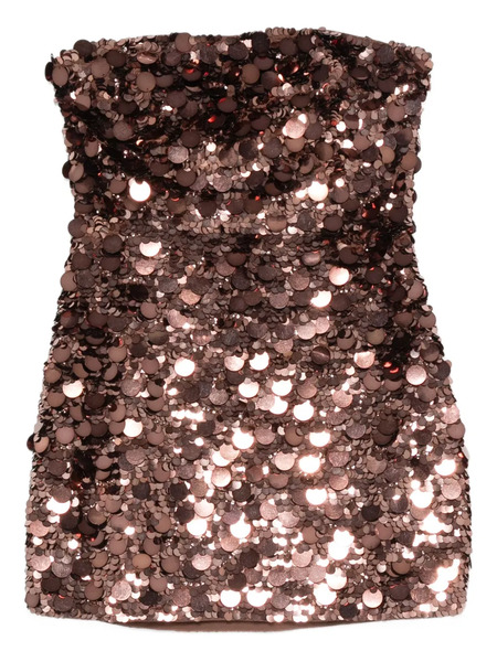  Retrofete Sequin-embellished Mini Dress - Brown 