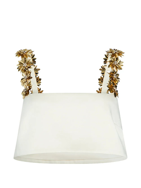  Retrofete Sinead Floral Embellished Top - Neutrals 