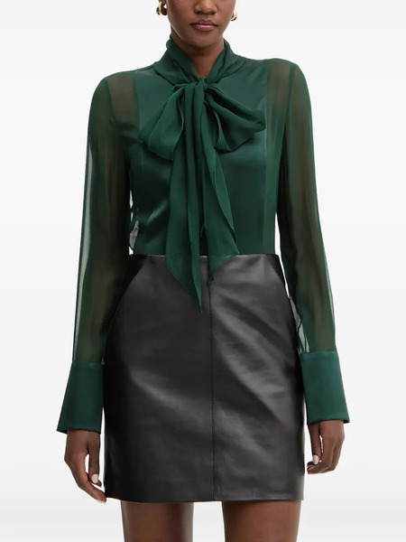  Retrofete Tie-detail Blouse - Green 