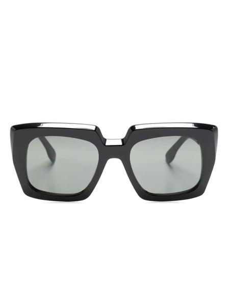  Retrosuperfuture Logo-print Square-frame Sunglasses - Black 