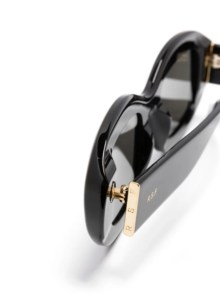  Retrosuperfuture Oval-frame Tinted Sunglasses - Black 