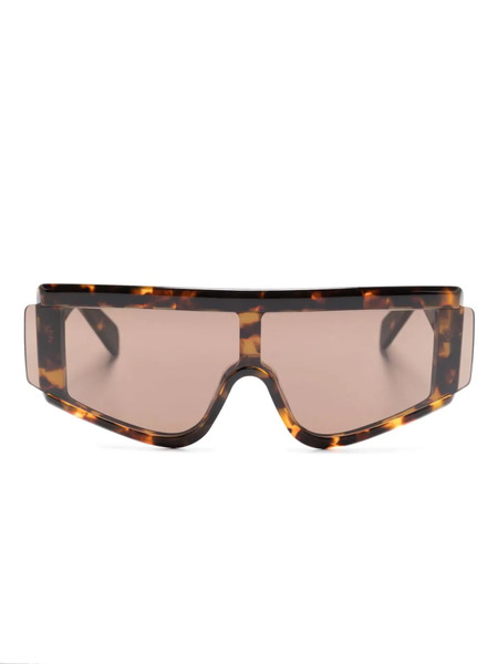  Retrosuperfuture Zed Burnt Geometric-frame Sunglasses - Brown 