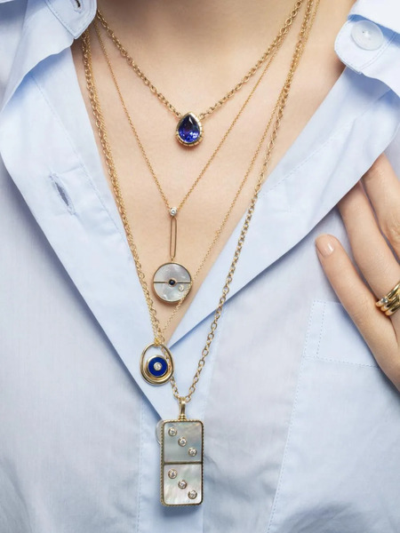  Retrouvaí Multi-stone Compass-pendant Necklace - Gold 