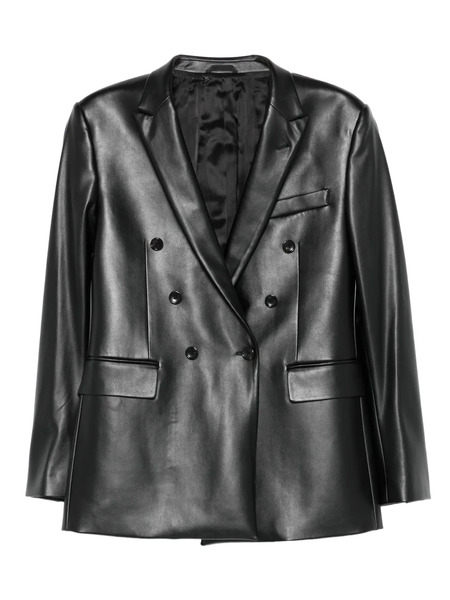  Reveres 1949 Double-breasted Leather Jacket - Black 