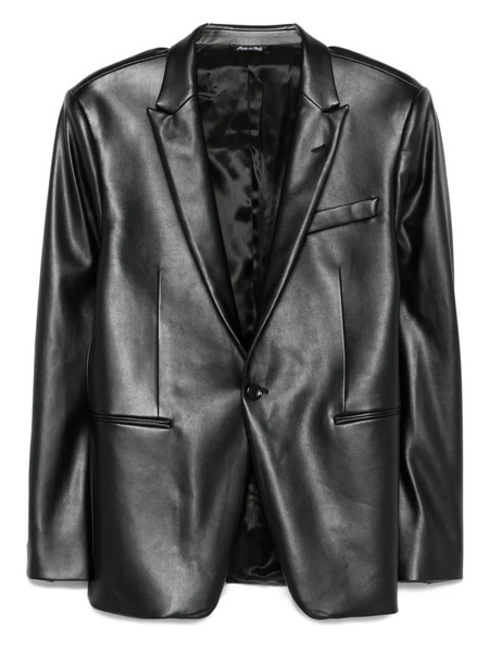  Reveres 1949 Single-breasted Leather Jacket - Black 