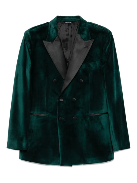  Reveres 1949 Velvet Double-breasted Jacket - Green 