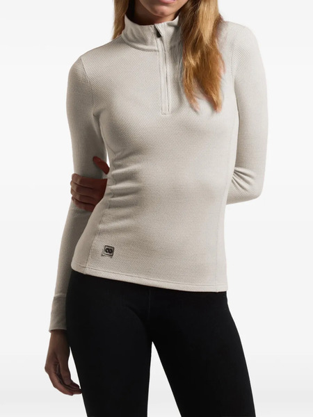  Rewoolution Zip Waffle Sweatshirt - Neutrals 