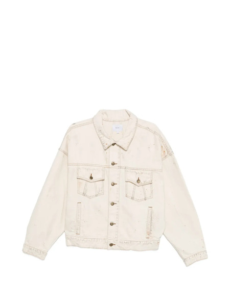  Rhude Distressed Denim Jacket - Neutrals 