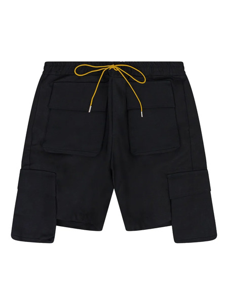  Rhude Drawstring Cargo Shorts - Black 