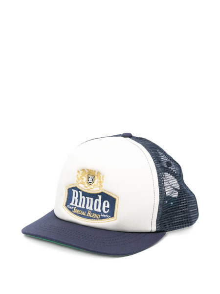  Rhude Embroidered-logo Mesh-back Trucker Hat - Blue 