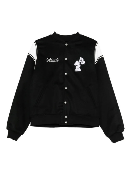  Rhude Logo-embroidered Bomber Jacket - Black 