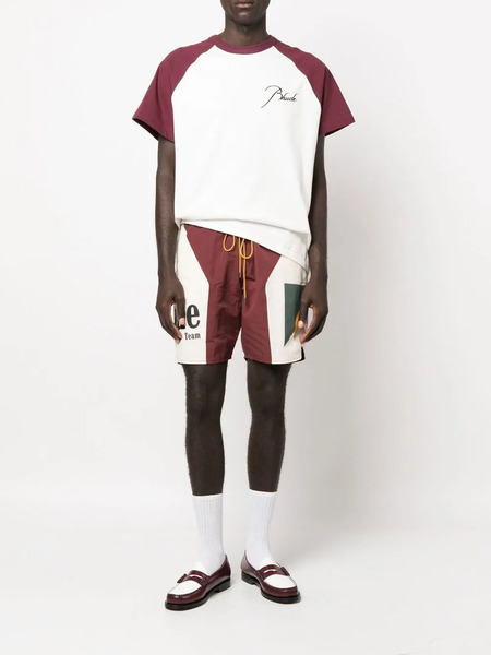  Rhude Logo-print Drawstring Shorts - Neutrals 