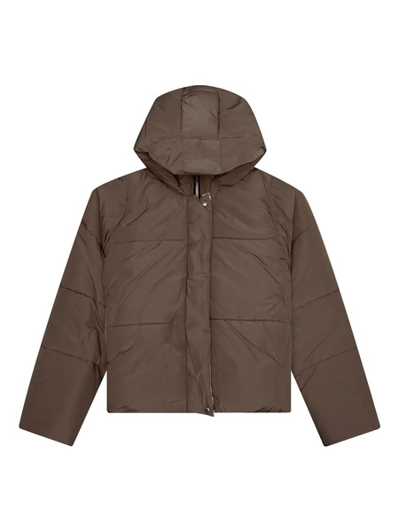  Rhude Logo Puffer Jacket - Brown 