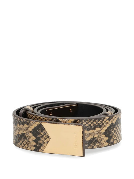  Rhude Printed Leather Belt - Brown 
