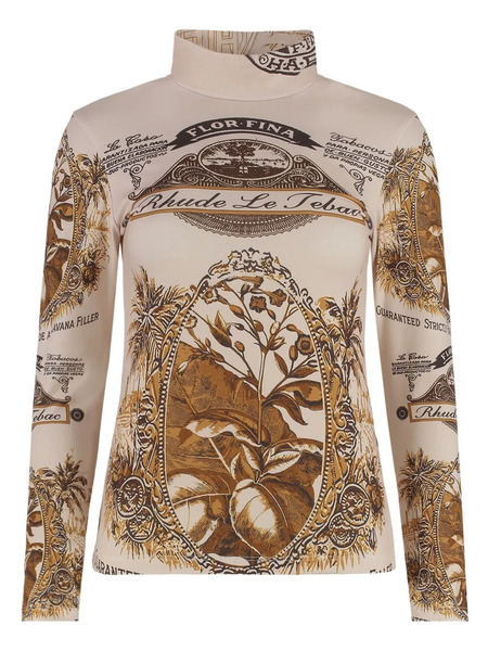  Rhude Printed Long-sleeved Top - Neutrals 