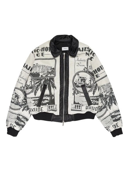  Rhude Printed Voyage Bomber Jacket - Neutrals 