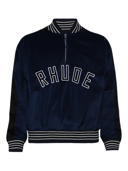  Rhude Quarter-zip Varsity Jacket - Black 