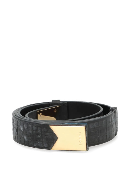  Rhude Roadrunner Leather Belt - Black 