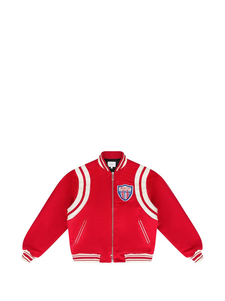  Rhude Satin Bomber Jacket - Red 
