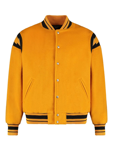  Rhude Striped-trim Bomber Jacket - Orange 