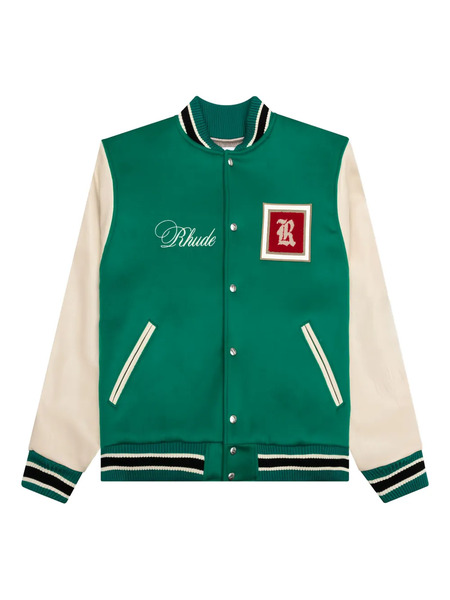  Rhude Tile-pattern Bomber Jacket - Green 
