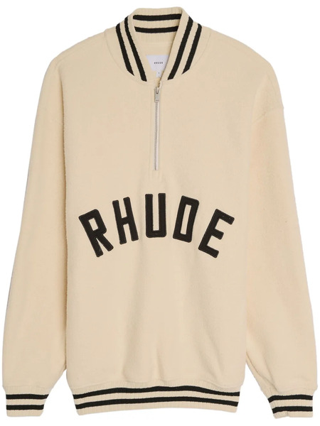  Rhude Varsity Half-zip Sweatshirt - Neutrals 