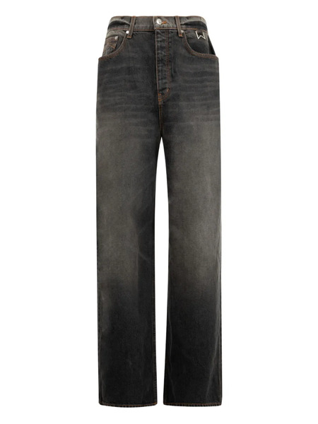  Rhude Whiskering-effect Jeans - Grey 