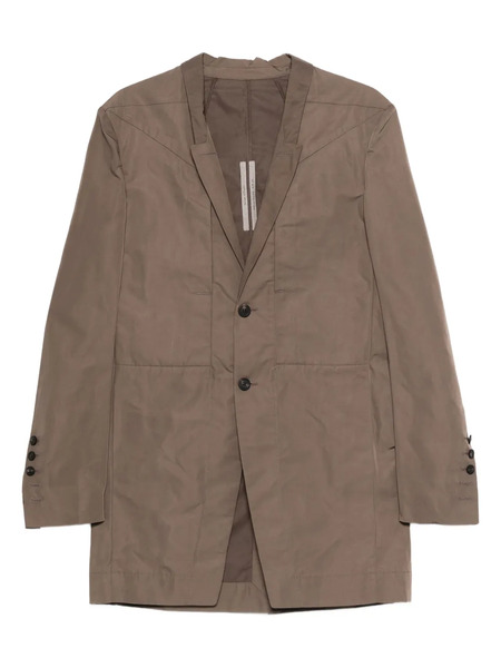  Rick Owens Button Panelled Coat - Brown 