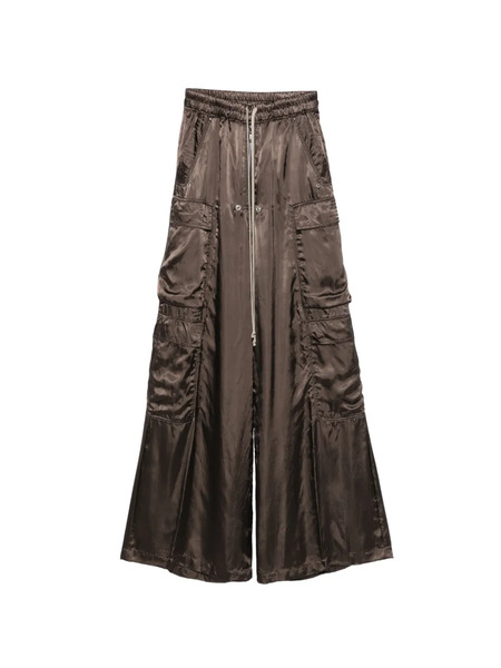  Rick Owens Cargo Drawstring Palazzo Pants - Brown 