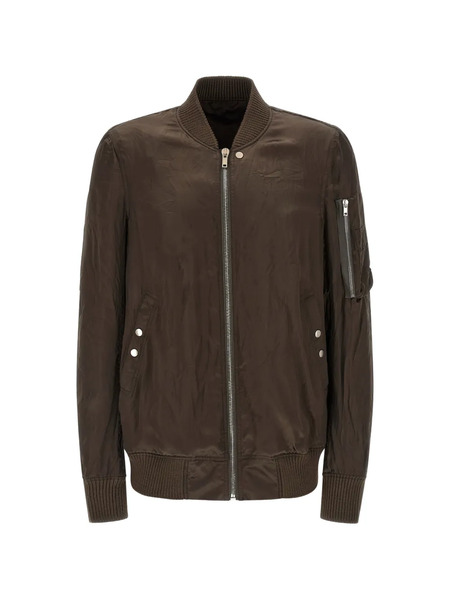  Rick Owens Classic Flight Zip-up Bomber Jacket - Brown 