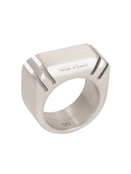  Rick Owens Cut Beveled Ring - Silver 