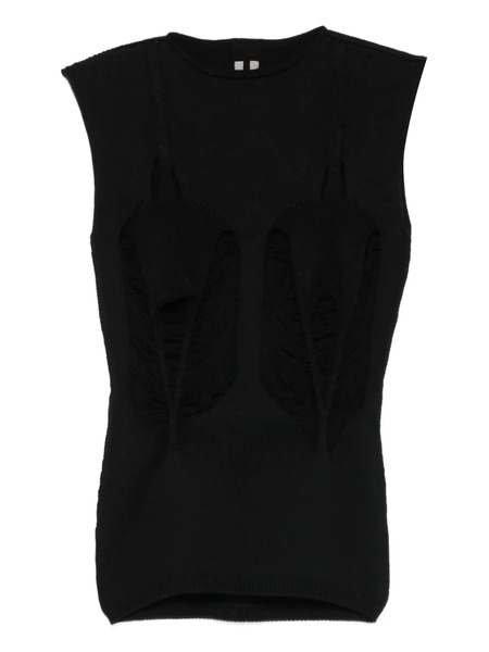 Rick Owens Distressed-effect Vest - Black 