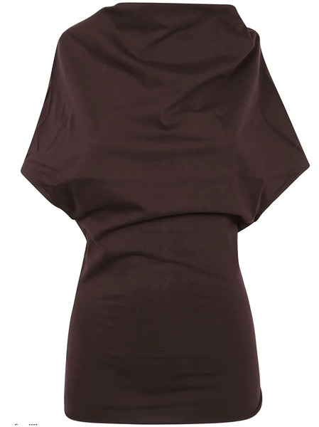  Rick Owens Draped Blouse - Brown 