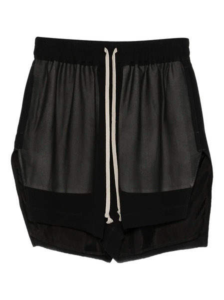  Rick Owens Drawstring Panelled Shorts - Black 
