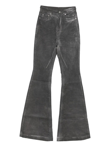  Rick Owens Drkshdw Distressed Flared Jeans - Grey 