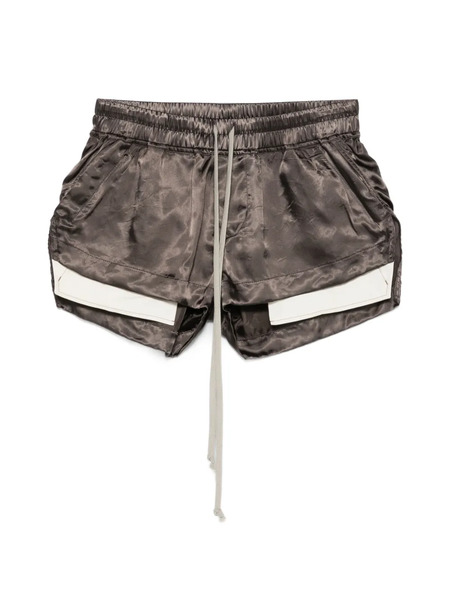  Rick Owens Fog Boxers Drawstring Panelled Shorts - Brown 