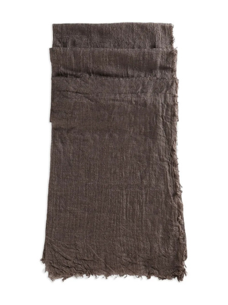  Rick Owens Frayed-edge Scarf - Brown 