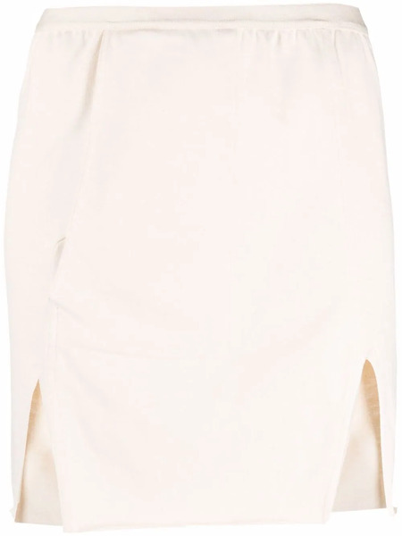  Rick Owens Front-slit Mini Skirt - Neutrals 