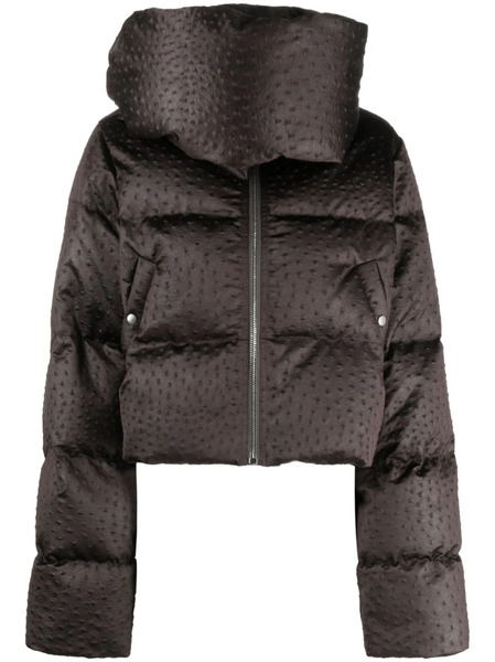  Rick Owens Funnel-neck Puffer Jacket - Brown 