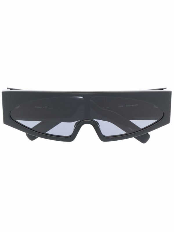  Rick Owens Gene Rectangle-frame Sunglasses - Black 