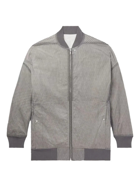  Rick Owens Grid-pattern Bomber Jacket - Grey 