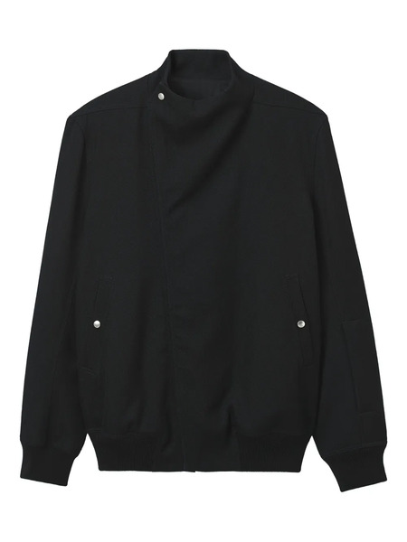  Rick Owens High-neck Asymmetrical Jacket - Black 