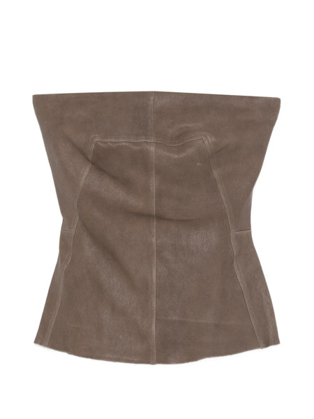  Rick Owens Leather Top - Brown 